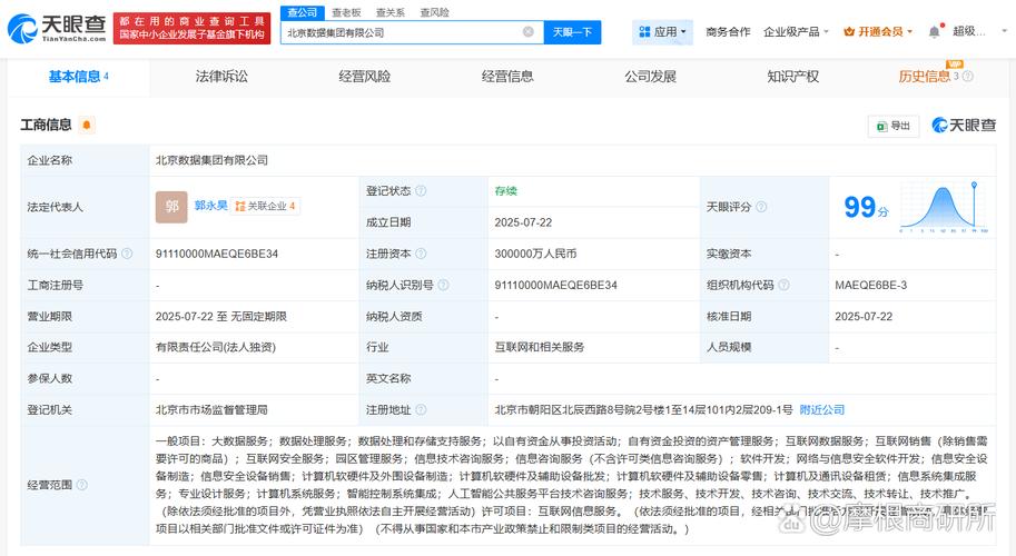 币,经营范围包括大数据服务,数据处理服务,数据处理和存储支持服务,以