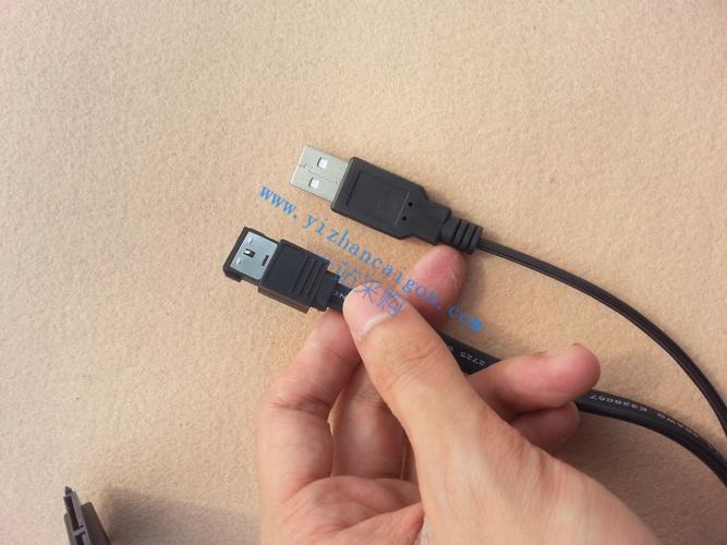 供应sata线 sata22pin转usb+esata数据线 工厂直销批发